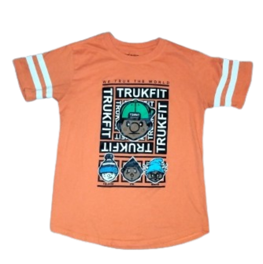 Trukfit Kids Orange Graphic Tee Boys Large